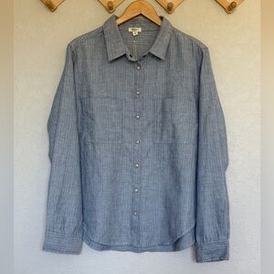 Dylan Collared Button Down Shirt Linen Blend